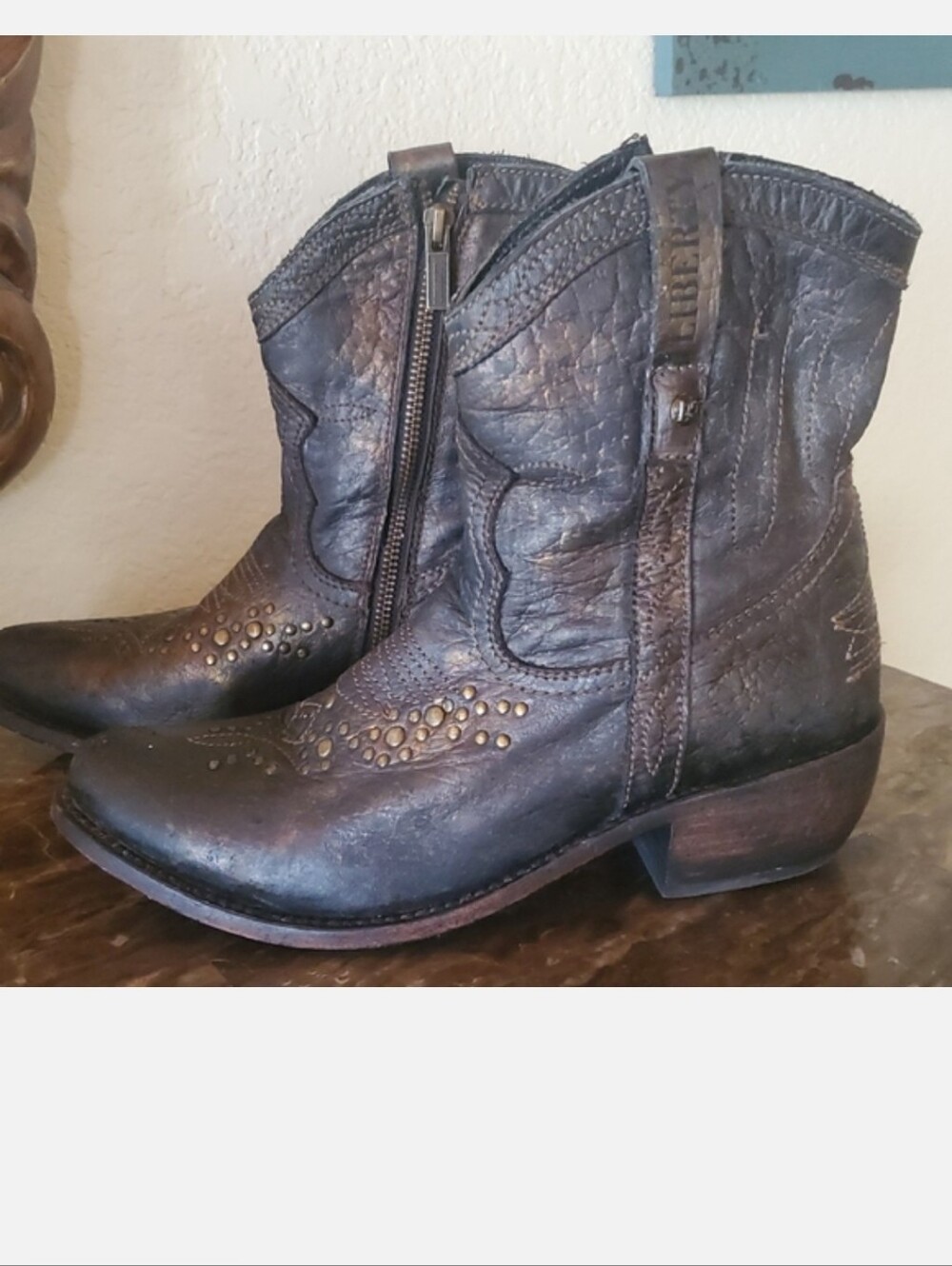 Liberty Black Studded Short Boots